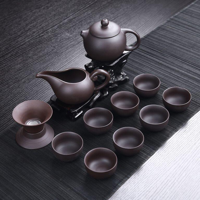 12Piece Raw Ore Purple Sand Tea Set Special Wholesale Price