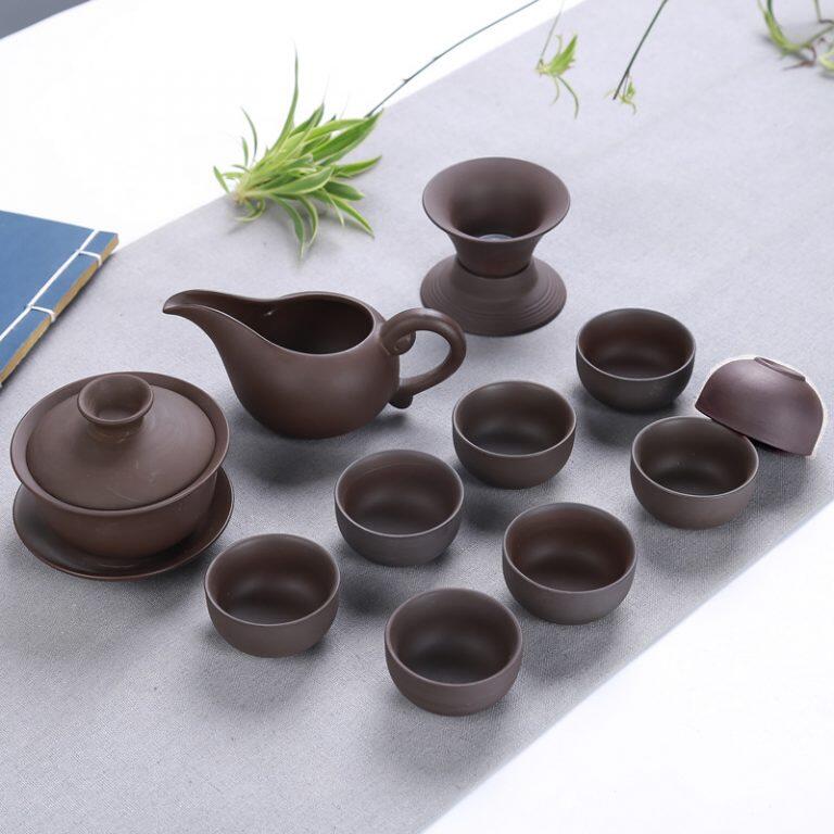 12Piece Raw Ore Purple Sand Tea Set Special Wholesale Price