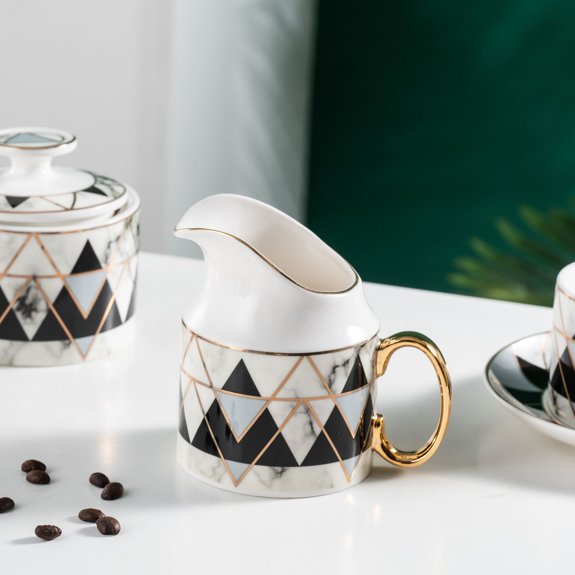 European Porcelain Tea Set - Luxury Coffee Cups and Saucers for Afternoon Tea - Image 3