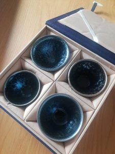 Peacock Tenmoku Tea Cup - Handmade Jian Zhan, High-Quality Pottery photo review