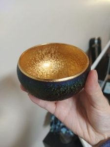 Golden Magic Tenmoku Tea Cup - Handcrafted with Precision photo review