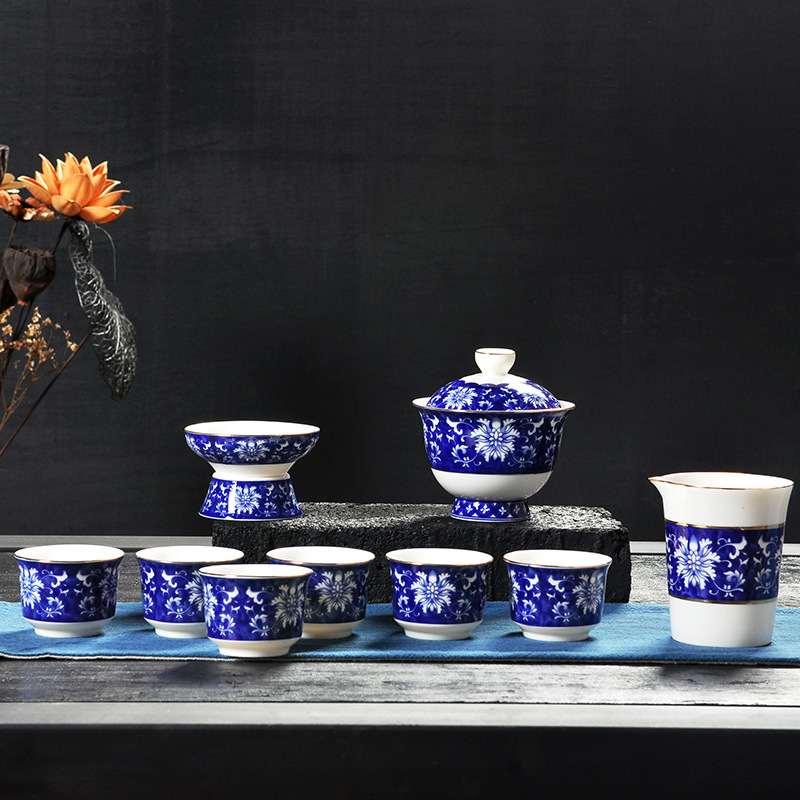 Japanese Kungfu Tea Set - Ceramic Bone China Cup Set for Home Use - Image 2