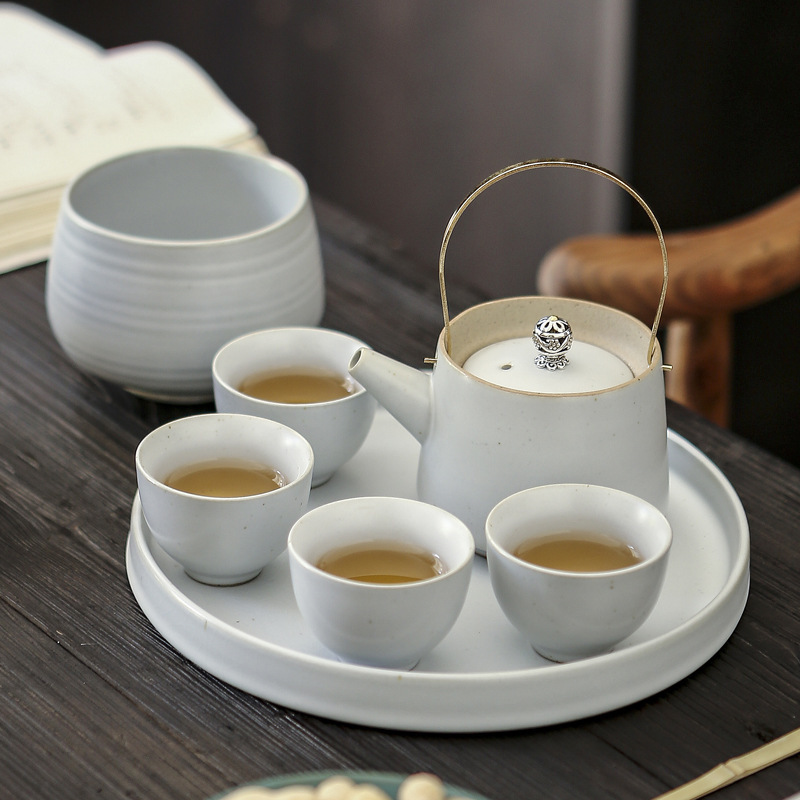Japanese Stoneware Ceramic Tea Set - Image 8