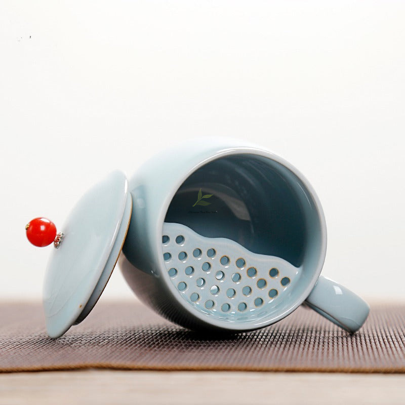 Ice Crack Five Kiln Chinese Porcelain Tea Bowl - Image 16