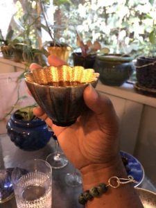 Golden Flower Tenmoku Tea Cup - Handmade Artisan Tea Ware for Tea Enthusiasts and Collectors photo review