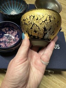 Gold Handmade Jianzhan Tenmoku Tea Cup photo review