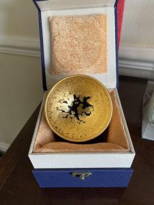 Gold Handmade Jianzhan Tenmoku Tea Cup photo review