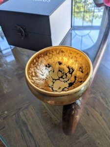 Gold Handmade Jianzhan Tenmoku Tea Cup photo review