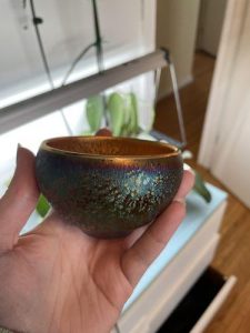 Golden Magic Tenmoku Tea Cup - Handcrafted with Precision photo review