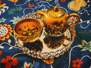 Gold Handmade Jianzhan Tenmoku Tea Cup photo review