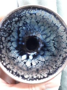 Peacock Tenmoku Tea Cup - Handmade Jian Zhan, High-Quality Pottery photo review