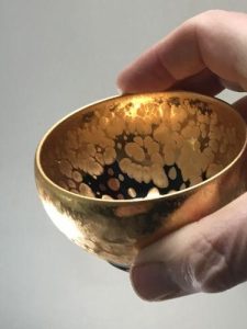 Gold Handmade Jianzhan Tenmoku Tea Cup photo review