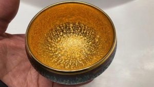 Golden Magic Tenmoku Tea Cup - Handcrafted with Precision photo review