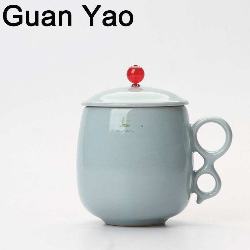 Ice Crack Five Kiln Chinese Porcelain Tea Bowl - Image 10