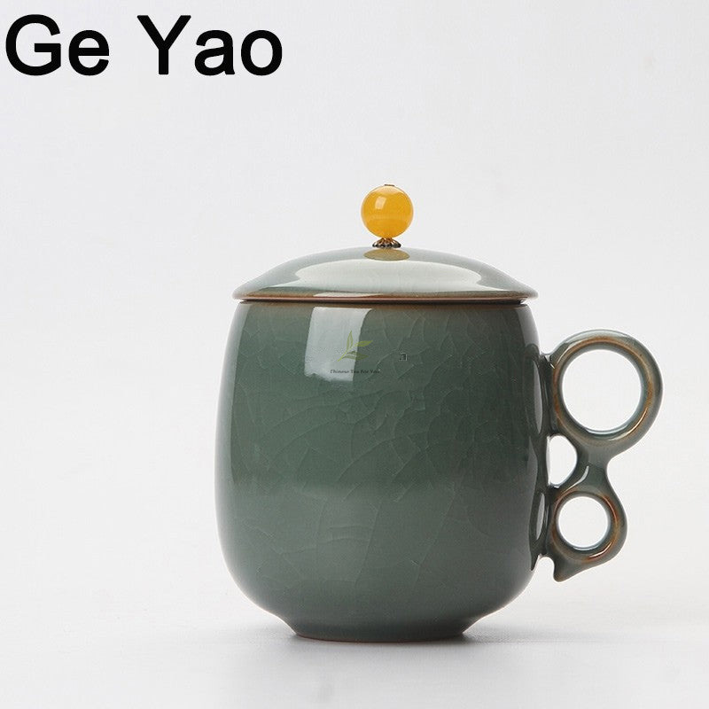 Ice Crack Five Kiln Chinese Porcelain Tea Bowl - Image 4