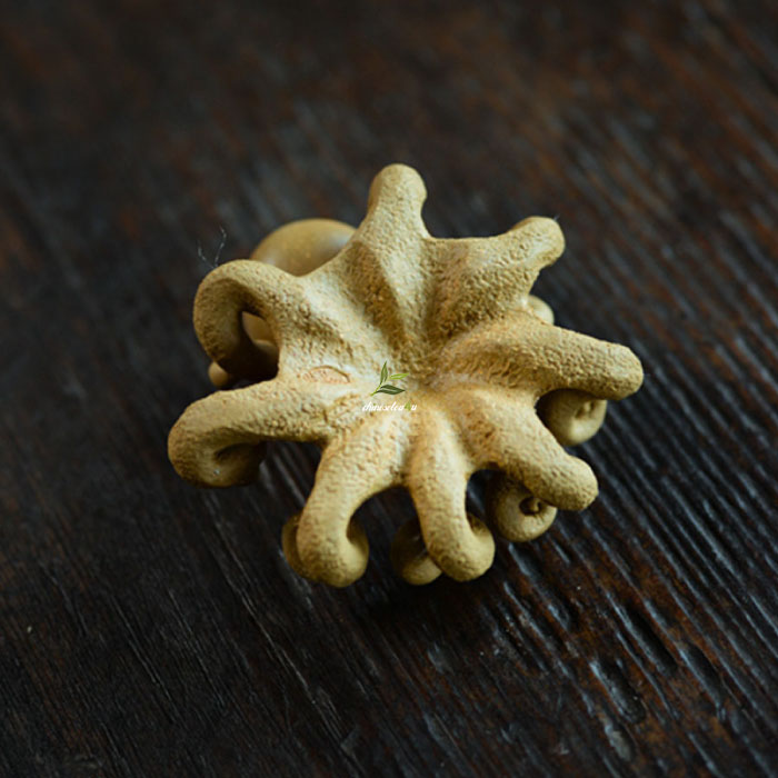 Sophisticated Polysyllabic Octopus Tea Pet Decor - Rich in Artistic Style - Premium Duanni Yellow Clay Construction - Designer Packaging - Image 3