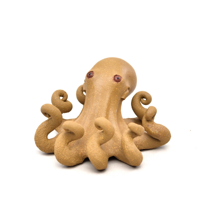 Sophisticated Polysyllabic Octopus Tea Pet Decor - Rich in Artistic Style - Premium Duanni Yellow Clay Construction - Designer Packaging - Image 8