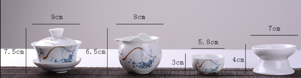 Authentic Chinese Kung Fu Tea Set for Tea Lovers - Includes Ceramic Teacups, Teapot, and More - Image 4