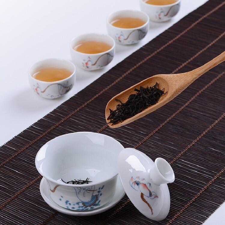 Authentic Chinese Kung Fu Tea Set for Tea Lovers - Includes Ceramic Teacups, Teapot, and More - Image 5