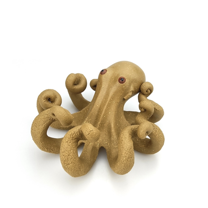 Sophisticated Polysyllabic Octopus Tea Pet Decor - Rich in Artistic Style - Premium Duanni Yellow Clay Construction - Designer Packaging - Image 9