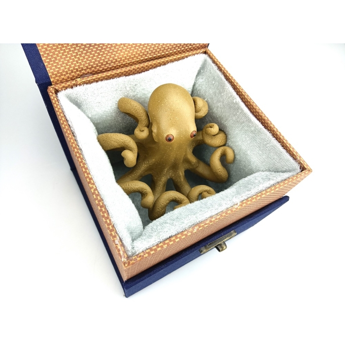 Sophisticated Polysyllabic Octopus Tea Pet Decor - Rich in Artistic Style - Premium Duanni Yellow Clay Construction - Designer Packaging - Image 5
