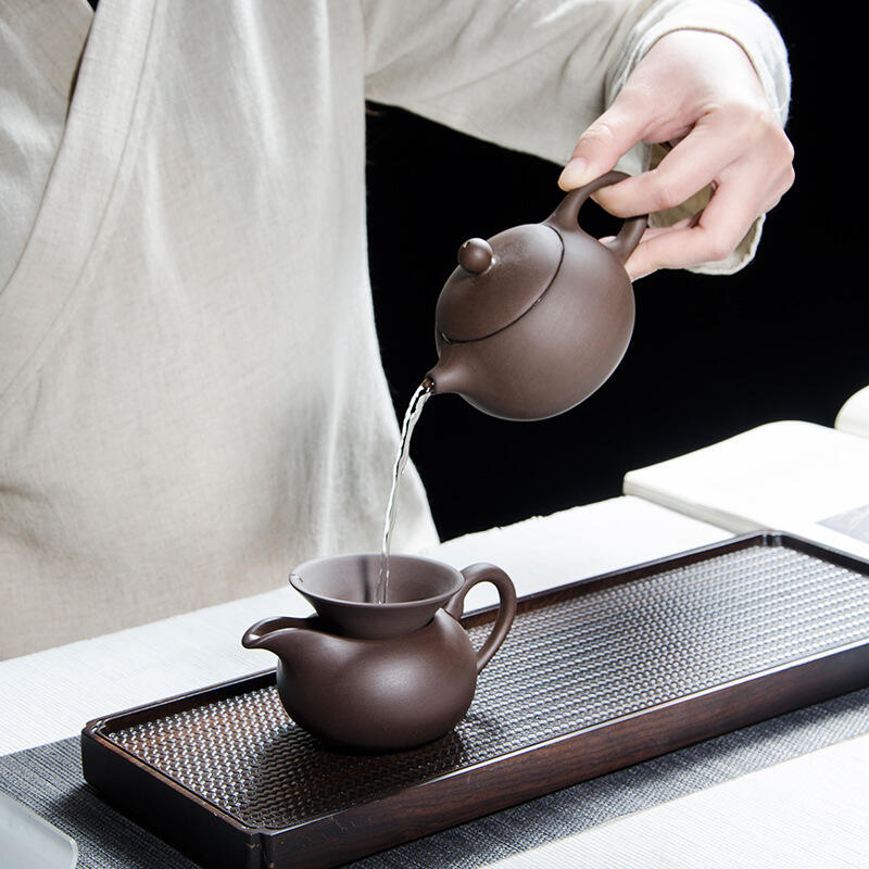 Yi Xing Purple Sand Tea Set - 14 Ceramic Kung Fu Cups and Bowl with Cover - Image 4